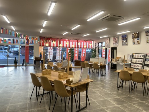 開放的で広々とした商談スペースです。