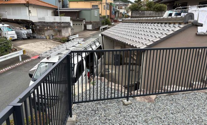 福知山市　フェンスの取り付け！