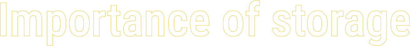 Importance of storage